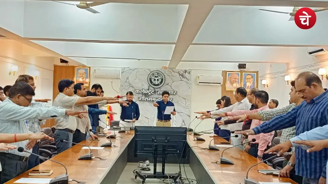 ADM Ajit kumar administering the pledge of Unity on National Unity Day